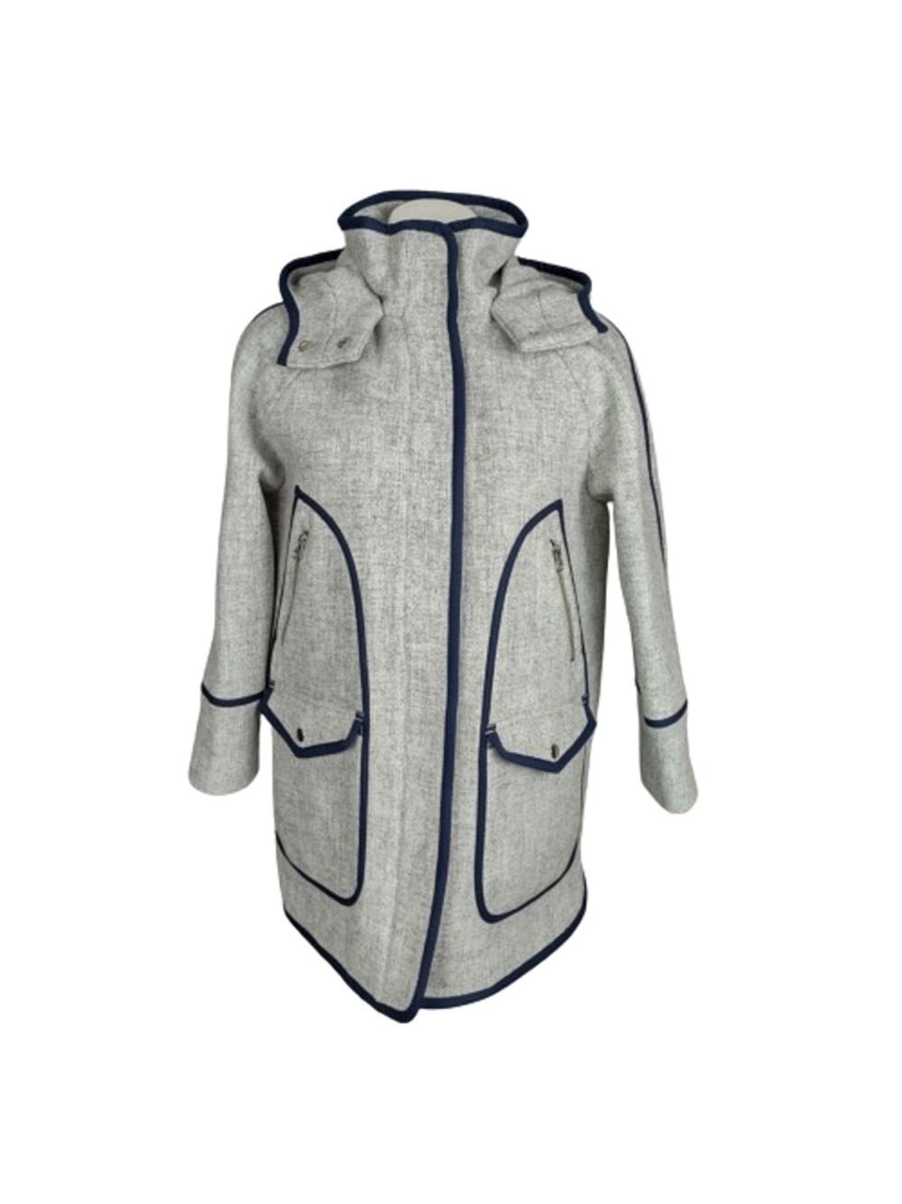 J. Crew Summit Parka in Italian Stadium-Cloth Wool Coat Size 4P